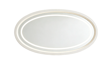 Oval glow frameless mirror